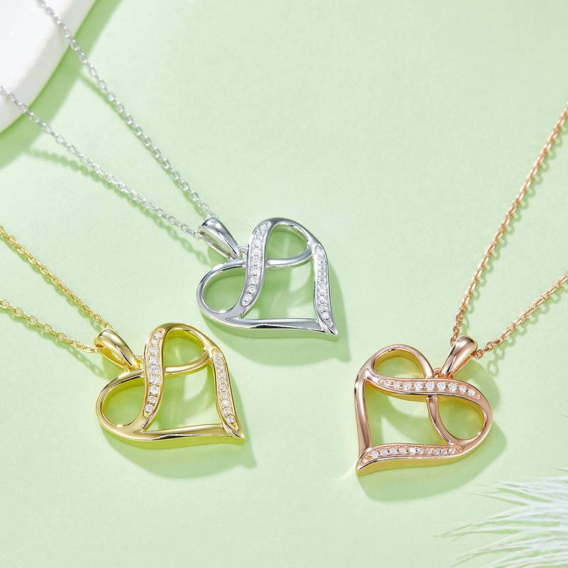 密镶无限的爱吊坠S925银莫桑钻厘石D级0.1CT
